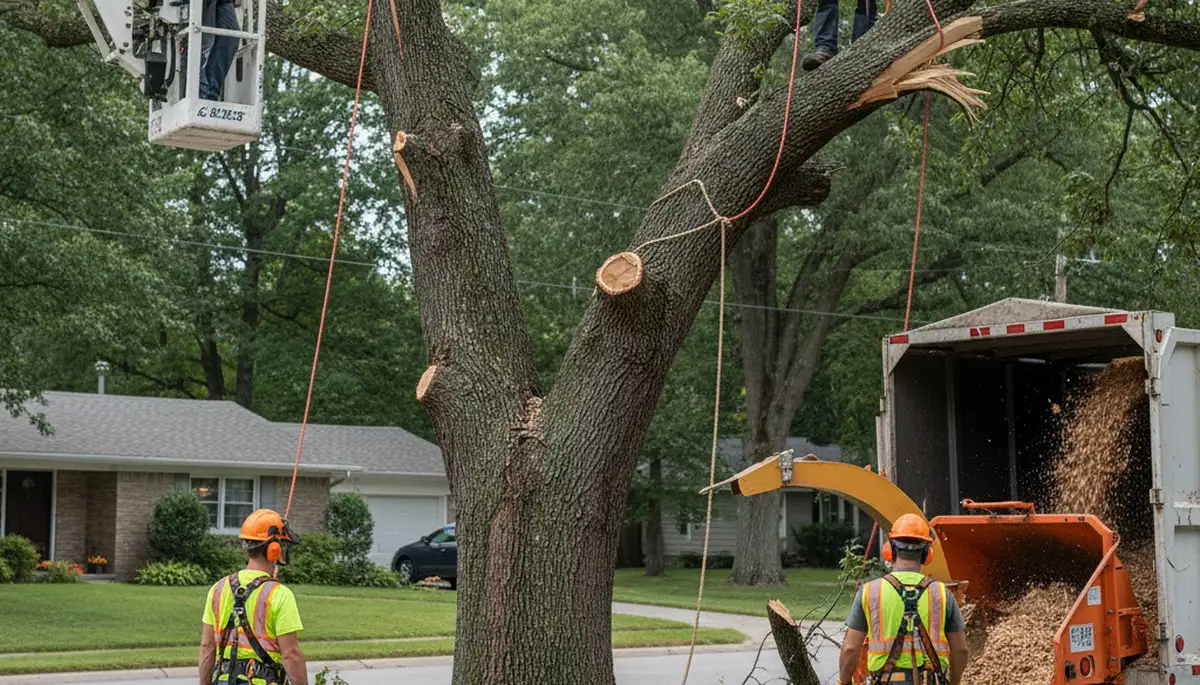 Emergency tree removal crew handling storm damage in Atlanta, GA