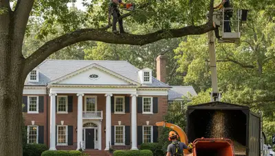 Tree service crew in Atlanta, GA providing professional tree removal and trimming services