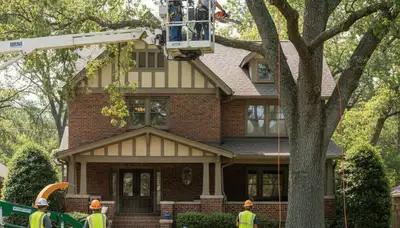 Tree service crew in Atlanta, GA providing professional tree removal and trimming services