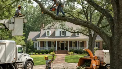 Atlanta, GA tree service crew removing a tree for safe, professional arbor care