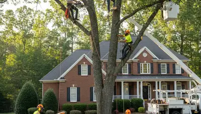 Tree service crew in Atlanta, GA providing professional tree removal and trimming services