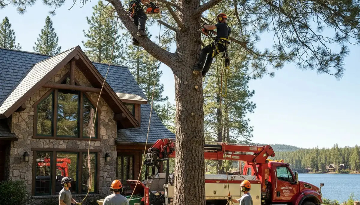 Tree service crew in Atlanta, GA performing professional tree removal and trimming
