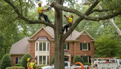 Tree service crew in Atlanta, GA providing professional tree removal and trimming services