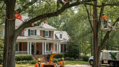 Tree service crew in Atlanta, GA providing professional tree removal and trimming services